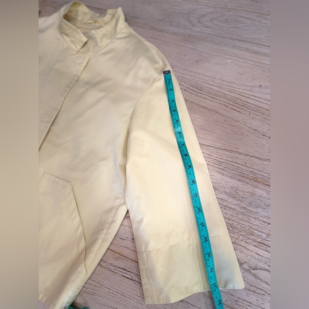Akris Punto Yellow cropped jacket lightweight size 8 - Picture 7 of 12